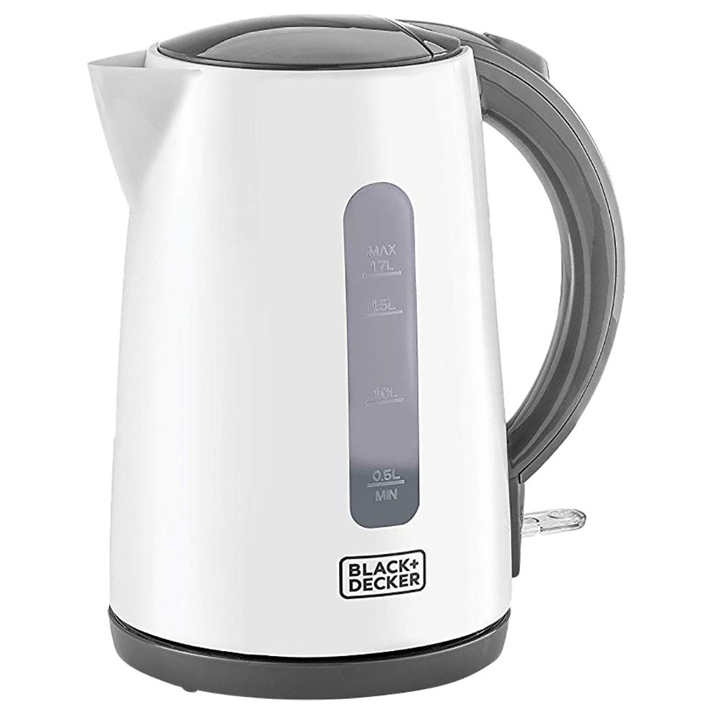 Black+Decker 1.7L Concealed Coil Kettle - White
