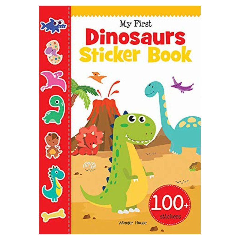كتاب ملصقات الديناصورات الأول الخاص بي