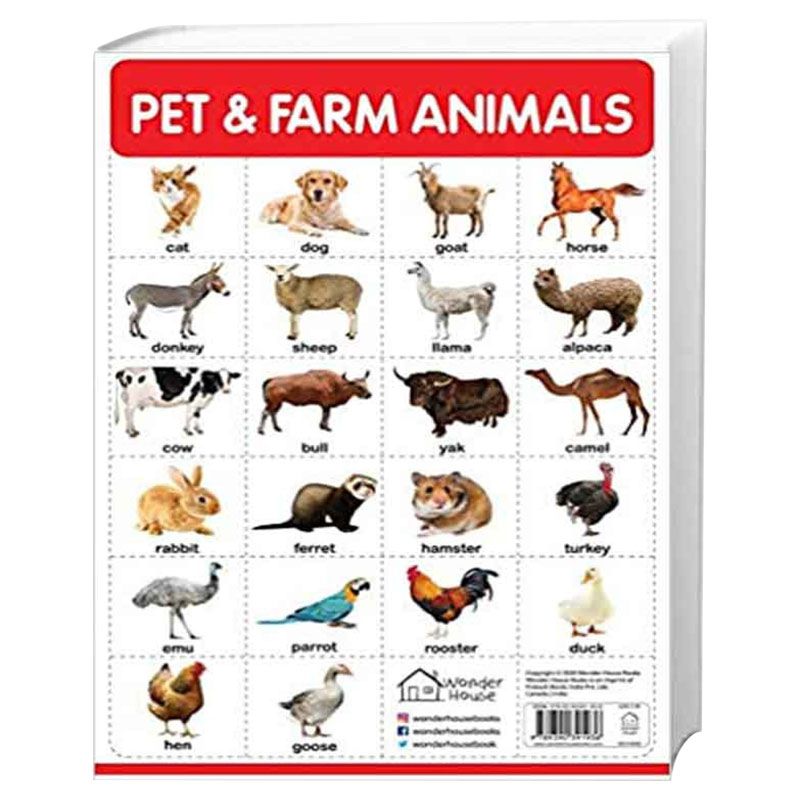 Prakash Books - Pet & Farm Animals Wall Chart