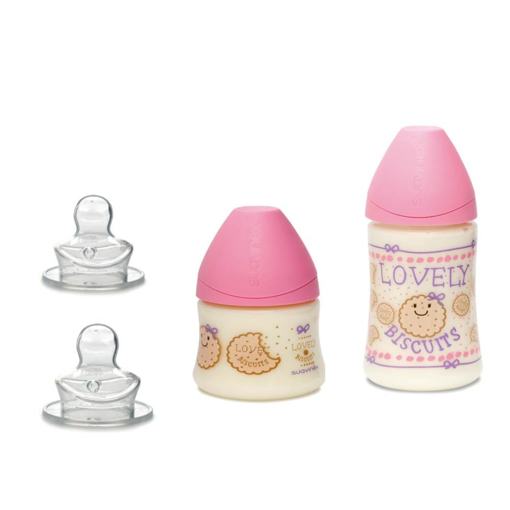 Suavinex - Biscuit Feeding Bottle With Teat - Pink