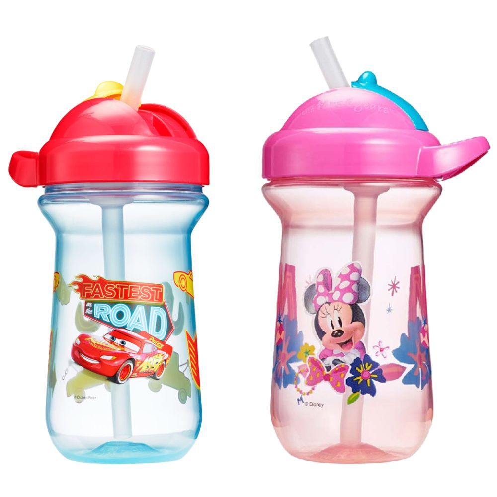 The First Years - Minnie Mouse + Disney Cars 10oz. Flip-Top Straw Cup