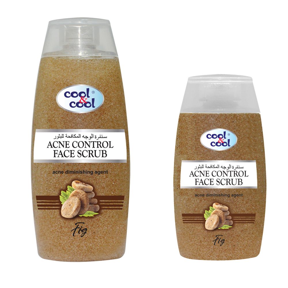 Cool & Cool - Acne Control Face Scrub Fig - 200ml + 100ml Free