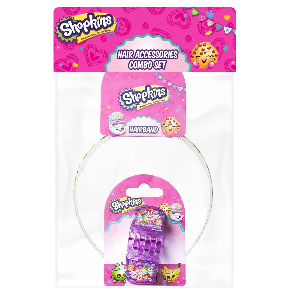 Shopkins - Hair Claws Lavender & Hair Band Multi-Color Combo