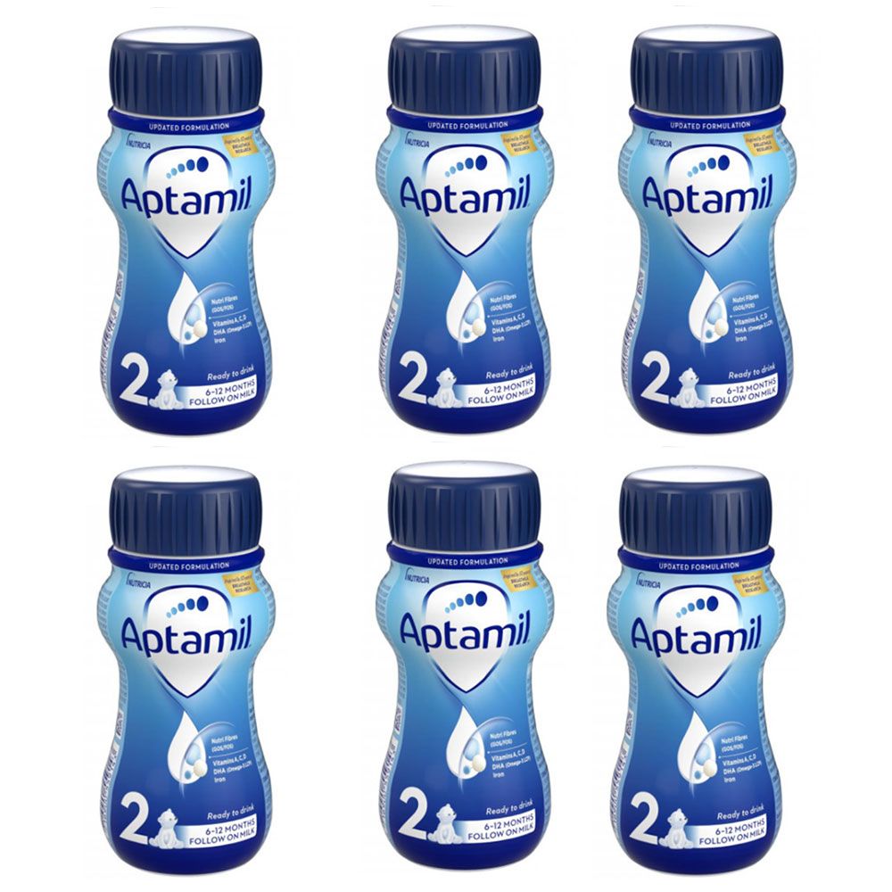 Aptamil 2 Ready to Drink Follow On Milk, 200ml - 1x6
