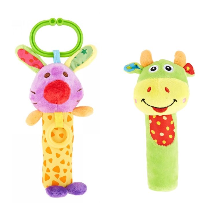Pixie Rabbit Rattle Toy + Cattle Rattle Toy