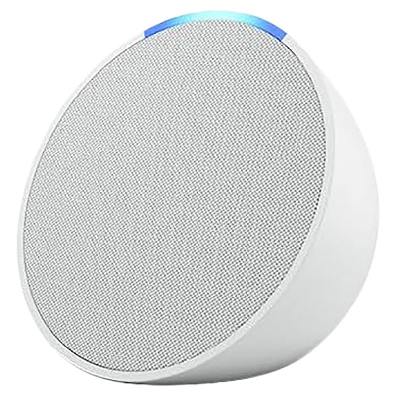 Amazon - Echo Pop Full Sound Smart Speaker w/ Alexa - Glacier White