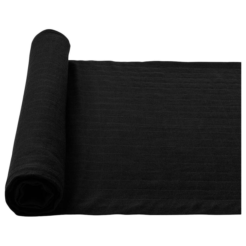 Anvi Baby - Organic Bamboo Swaddle 120x120 - Charcoal Black
