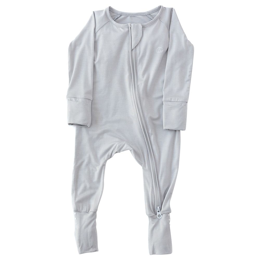 Anvi Baby - Organic Zipper Romper - Cloudy Grey