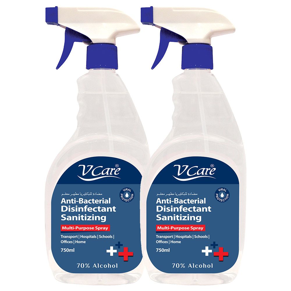 VCare - Antibacterial Multipurpose Spray 750ml - Pack of 2