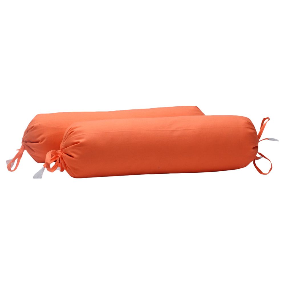 The Baby Atelier - Bolster Cover Set With Fillers - Orange