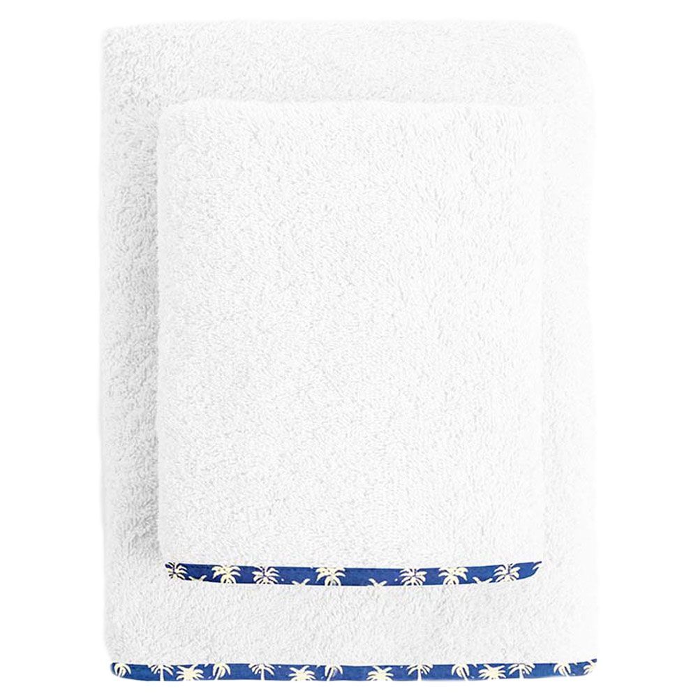 The Baby Atelier - Junior Towel Set - Floral Blue
