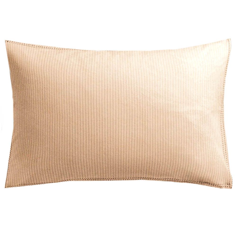 The Baby Atelier - Baby Pillow Cover w/ Filler - Orange Stripe