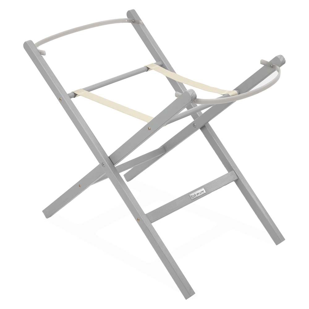 Clair de Lune - Wooden Folding Moses Basket Stand - Grey (Exclusive)