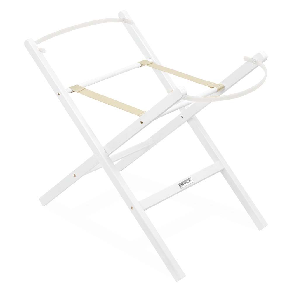Clair de Lune - Wooden Folding Moses Basket Stand - White