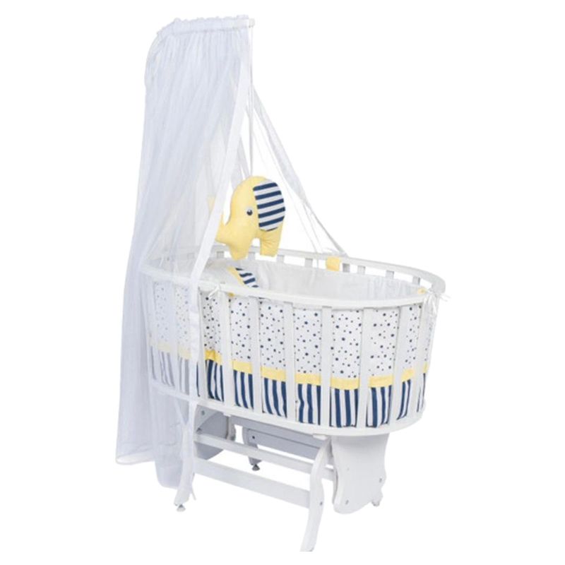 Bebbe Evo Disassembled Cradle 95x55cm - White/Yellow