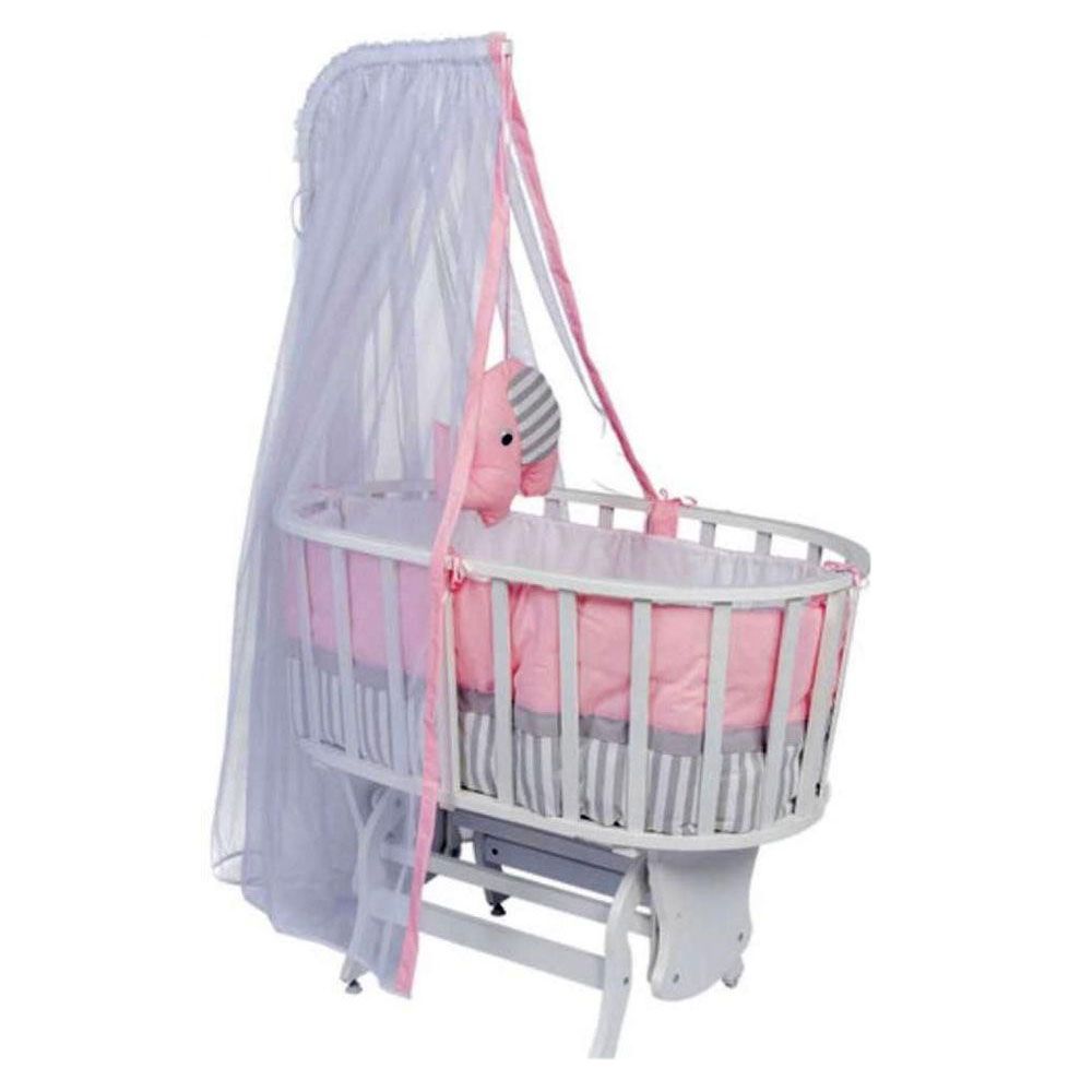Bebbe Evo Disassembled Cradle 95x55cm - White/Pink