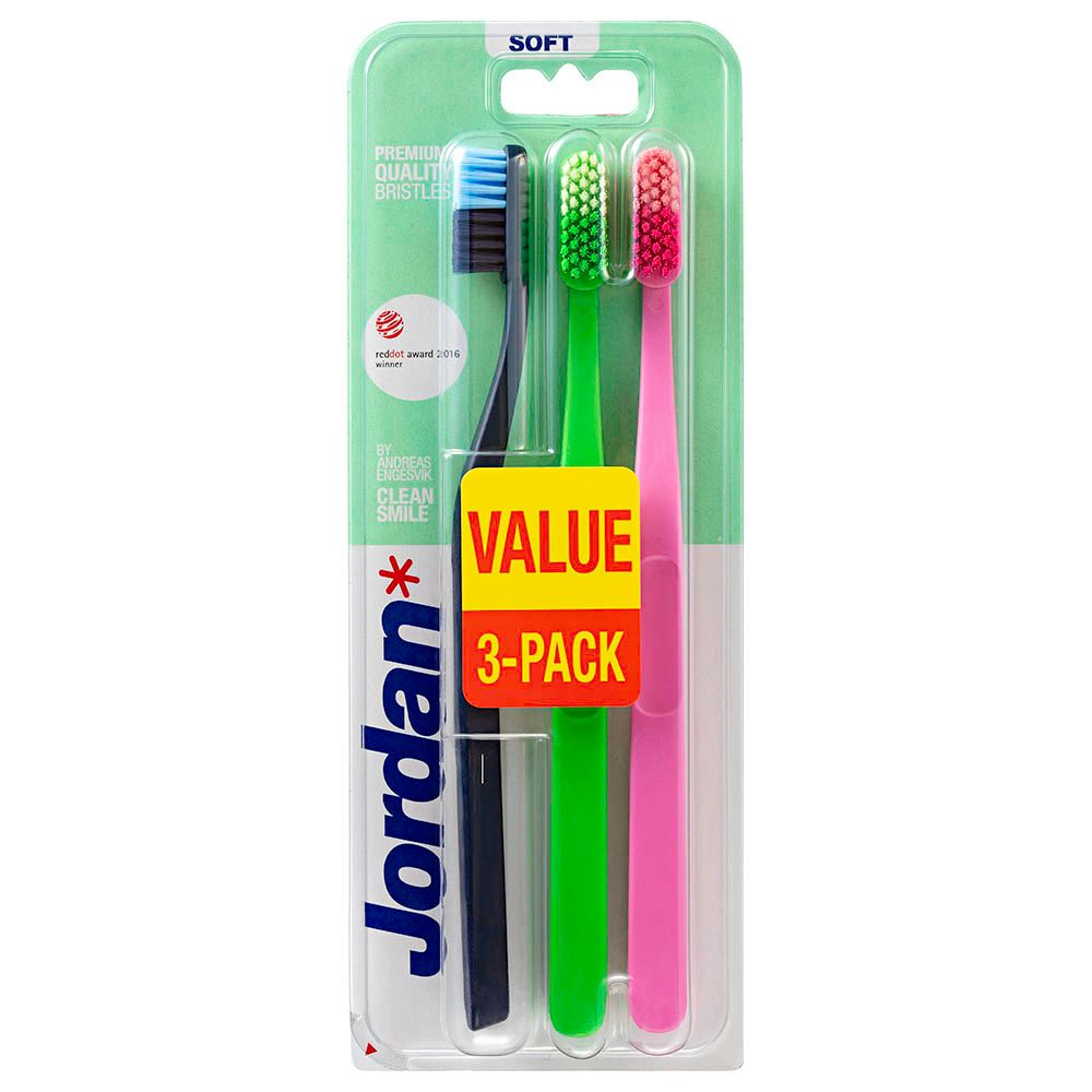 Jordan - Clean Smile Soft Value Pack of 2+1 - Assorted Colors