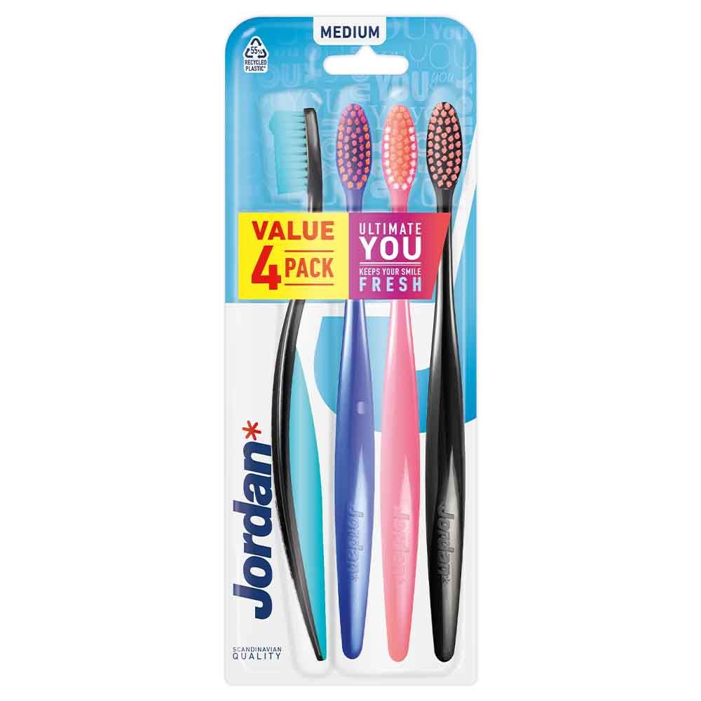 Jordan - Ultimate You Medium Toothbrush - Pack of 4