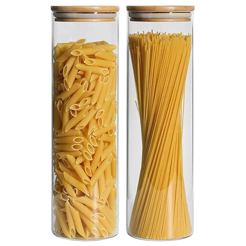 1Chase - Borosilicate Glass Storage Jar 2200 ml - Pack Of 2