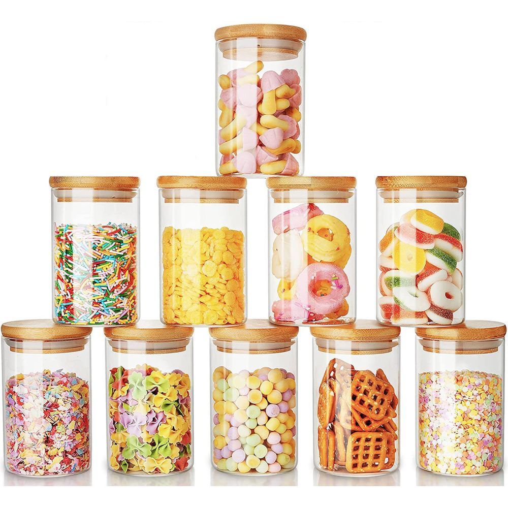 1Chase - Borosilicate Glass Spice Jar 290ml - Pack of 10