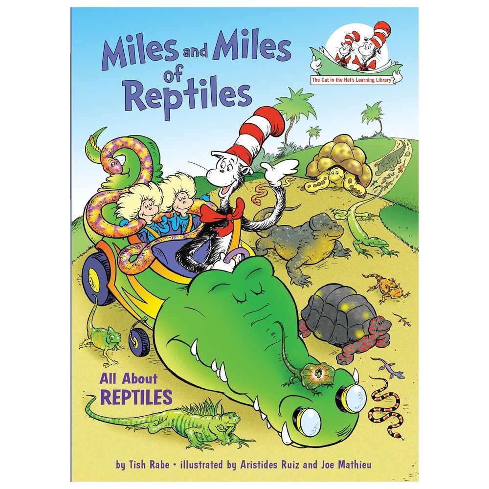  كتاب miles and miles of reptiles: all about reptiles (cat in the hat's learning library)