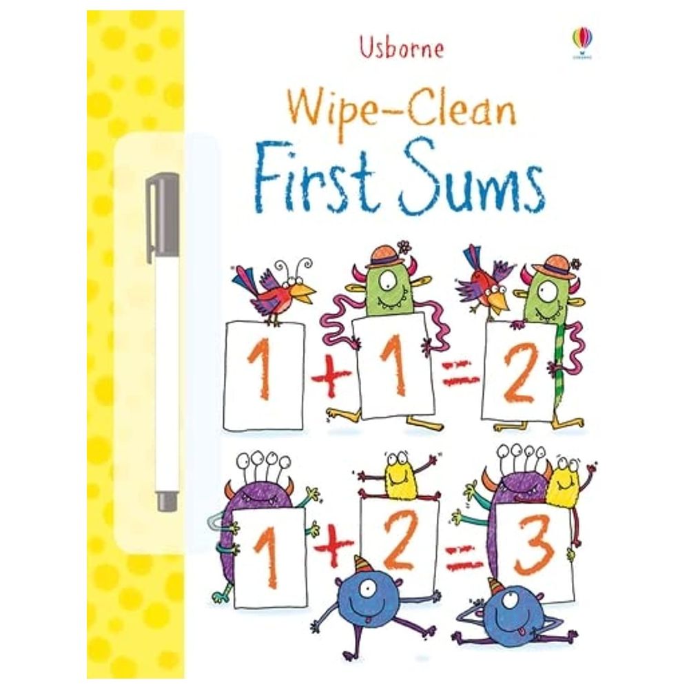  كتاب wipe clean: first sums (usborne wipe clean books)