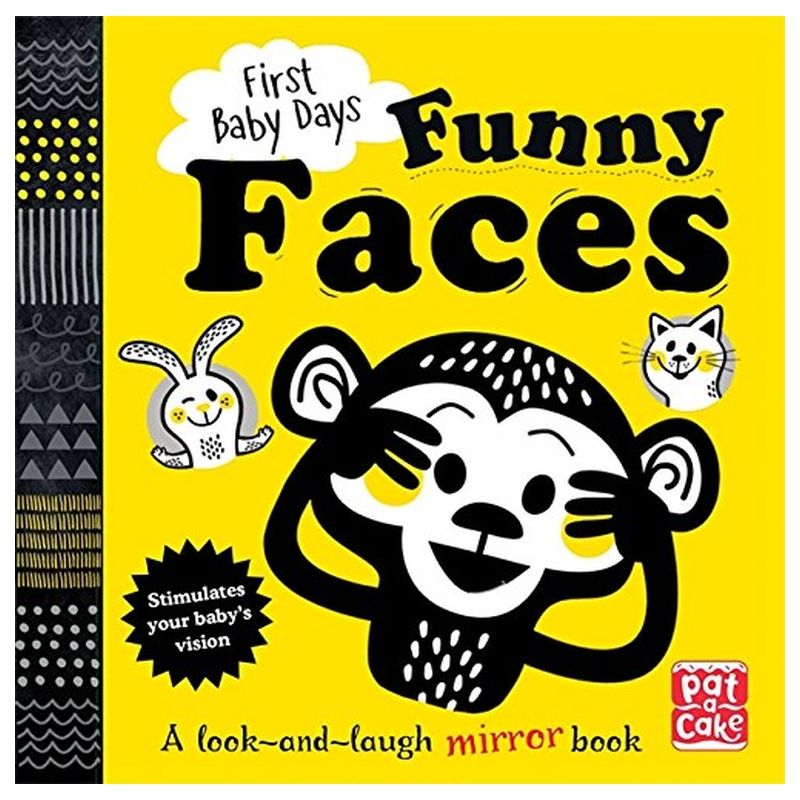  كتاب funny faces: a look and laugh mirror board book (first baby days)