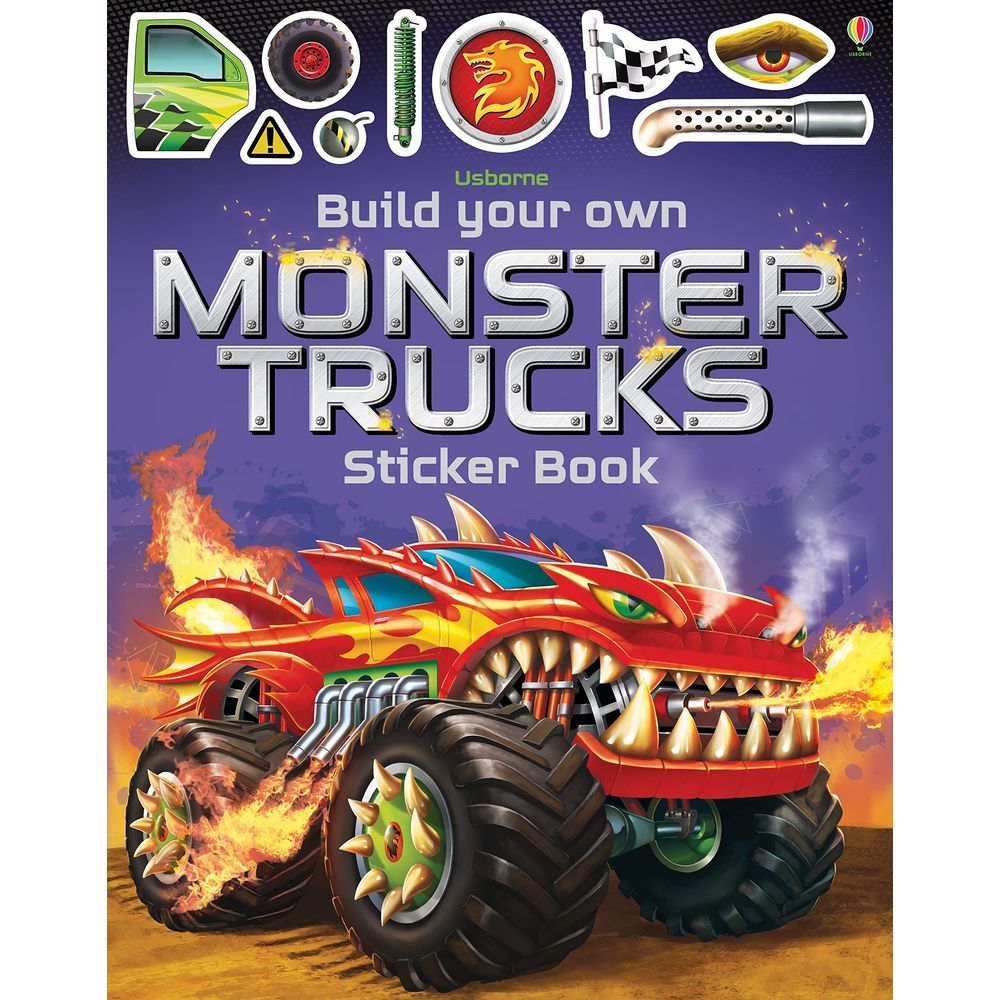 كتاب Build Your Own Monster Trucks Sticker Book