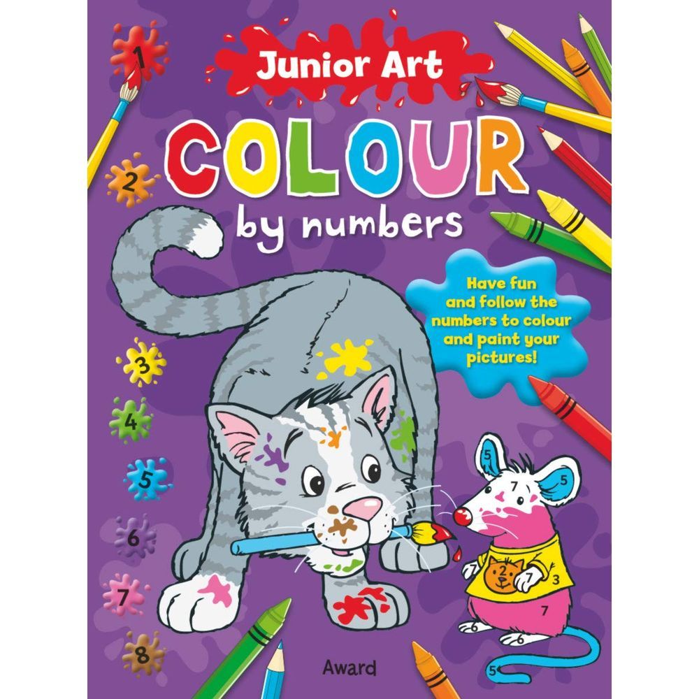 كتاب Junior Art Colour By Numbers: Cat