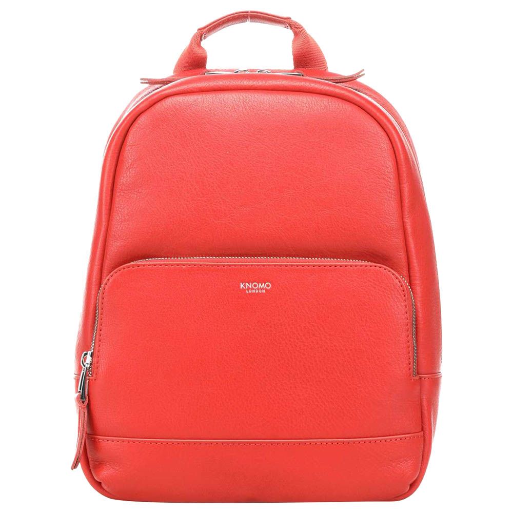 Knomo Mini Mount 10" Small Leather Backpack for Laptop Lava