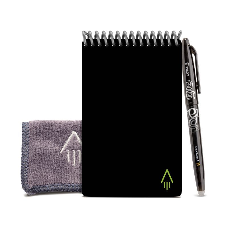 Rocketbook Mini Smart Reusable Notepad, Dot Grid - Black