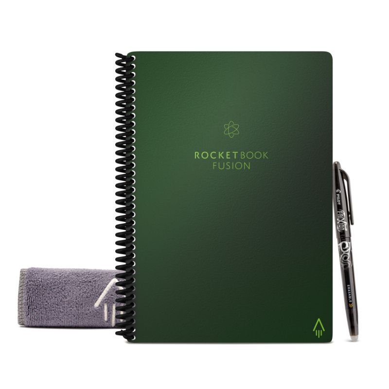 Rocketbook Fusion Smart Reusable Notebook - Executive Green