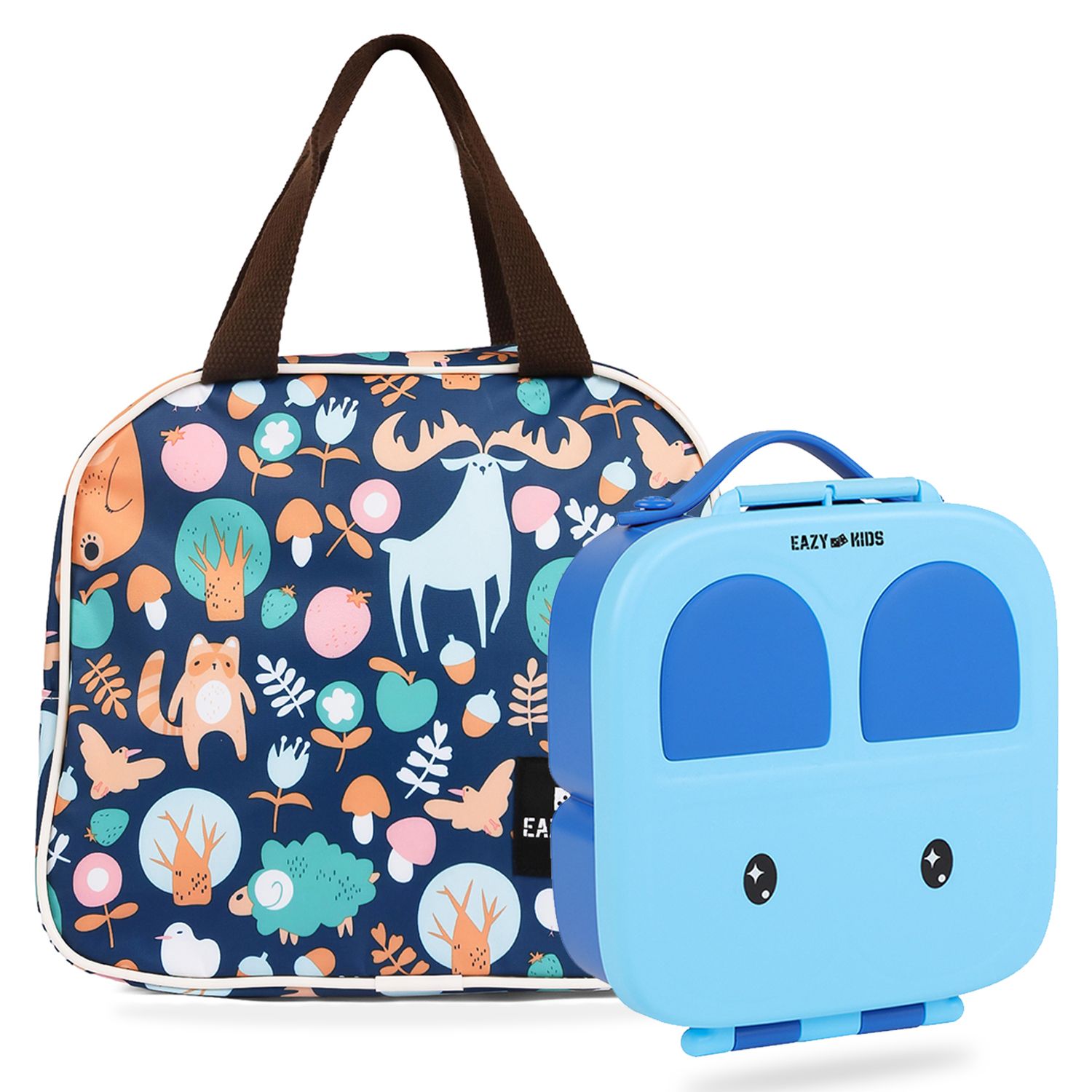 Eazy Kids - Bento Box w/ Lunch Bag - Blue