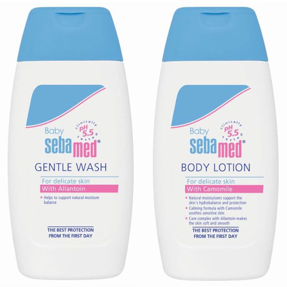 Sebamed - Baby Wash & Lotion Set - 200ml - 2 Pcs