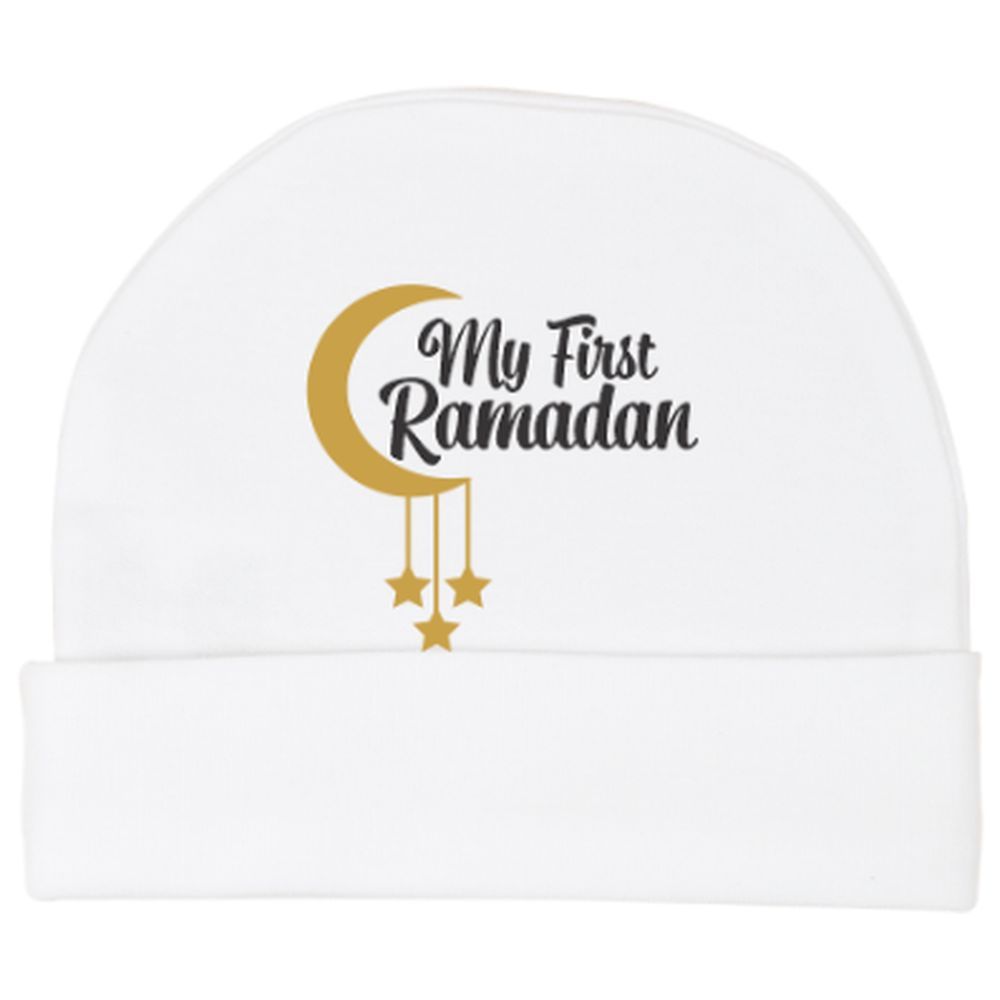 Impressions - My First Ramadan English Baby Hat - White