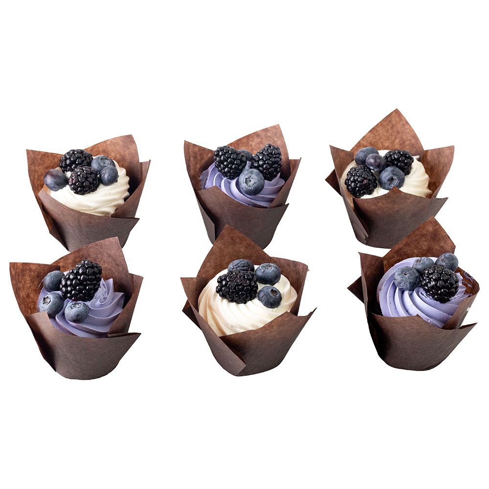 Cake Social - Blueberry & Blackberry Fresh Cream Cupcakes 12pcs
