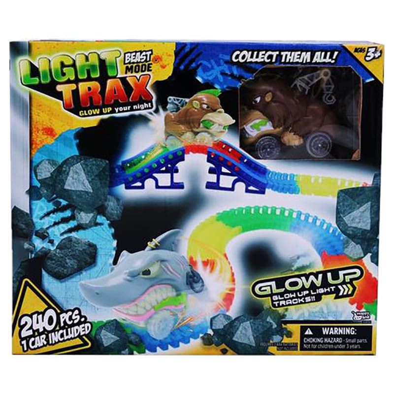 Happy Line - Flexible Track 240pcs With Bridge & 1 Animal Car