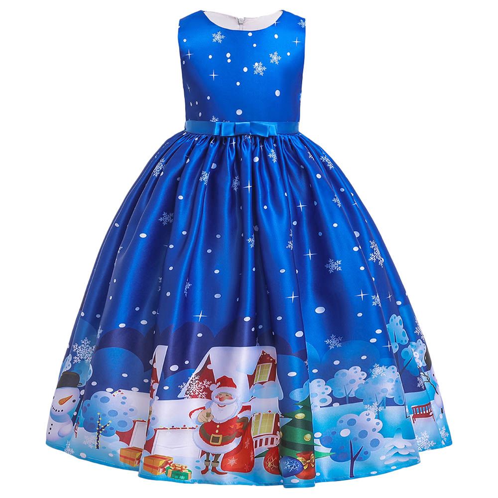 D'Daniela - Christmas Party Long Dress - Blue
