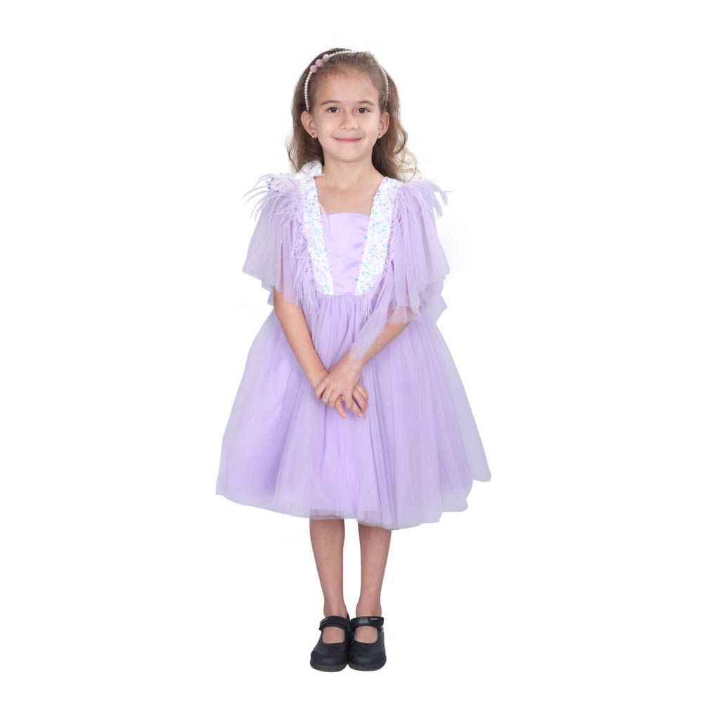 Ddaniela - Dragonfly Dress W/Sequins - Purple
