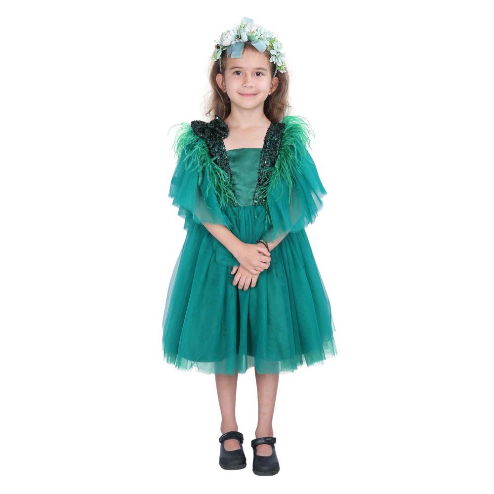 Ddaniela - Dragonfly Dress W/Sequins - Green