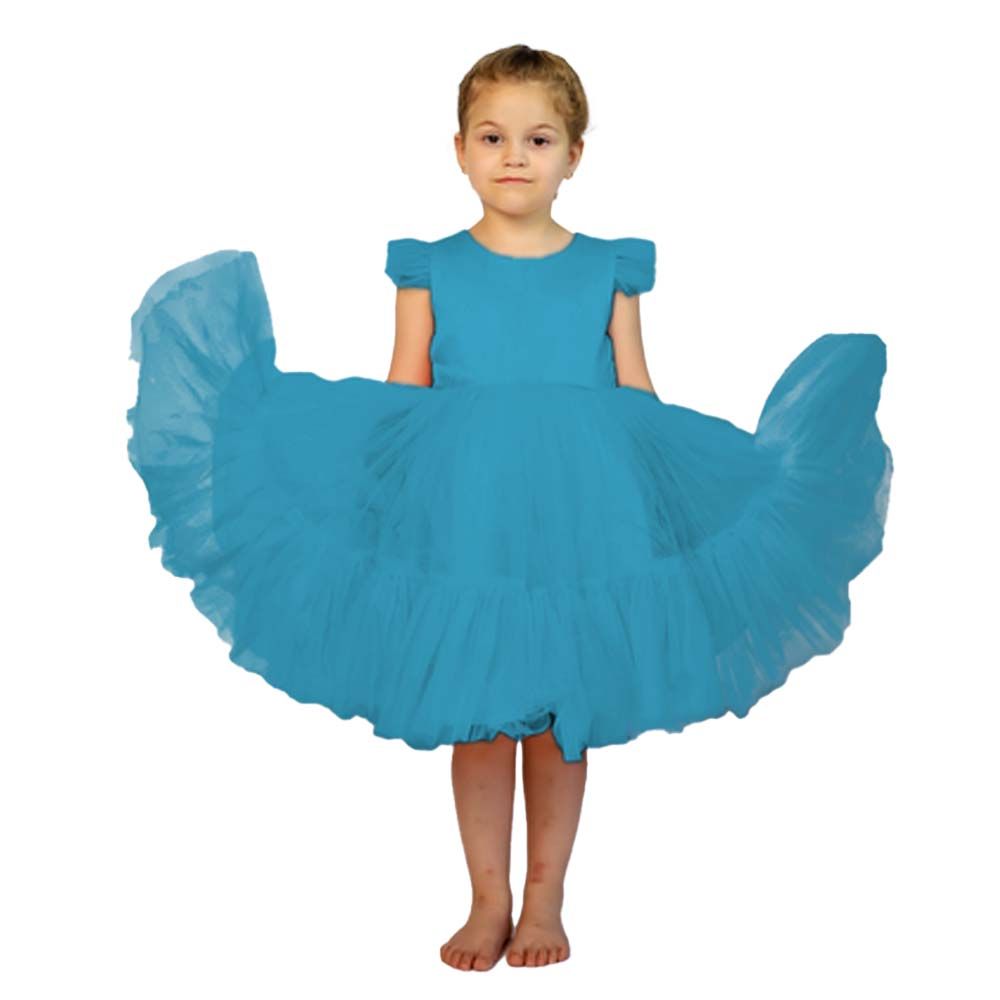 D' Daniela - Fluffy Semi Casual Dress - Green Emerald