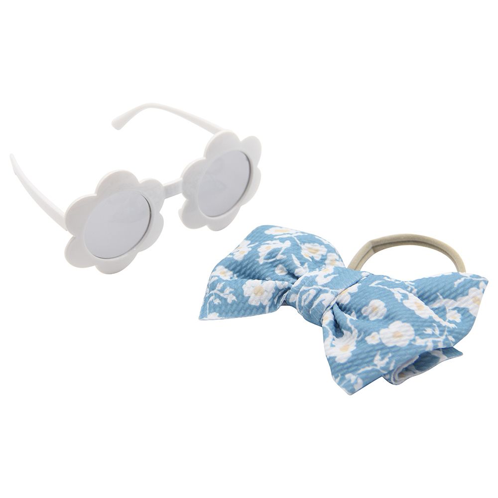 D' Daniela - Girls Hawaiian Glasses & Headband Pack of 2 - Floral