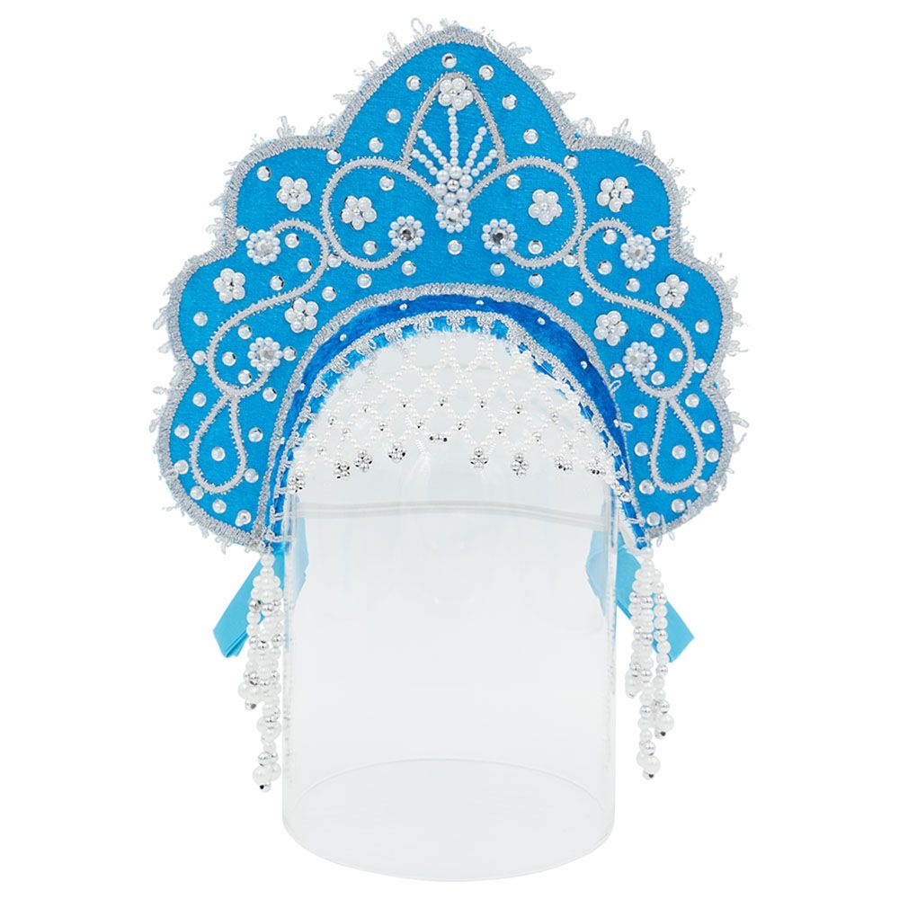 D' Daniela - Traditional Headdress Kokoshnik - Light Blue