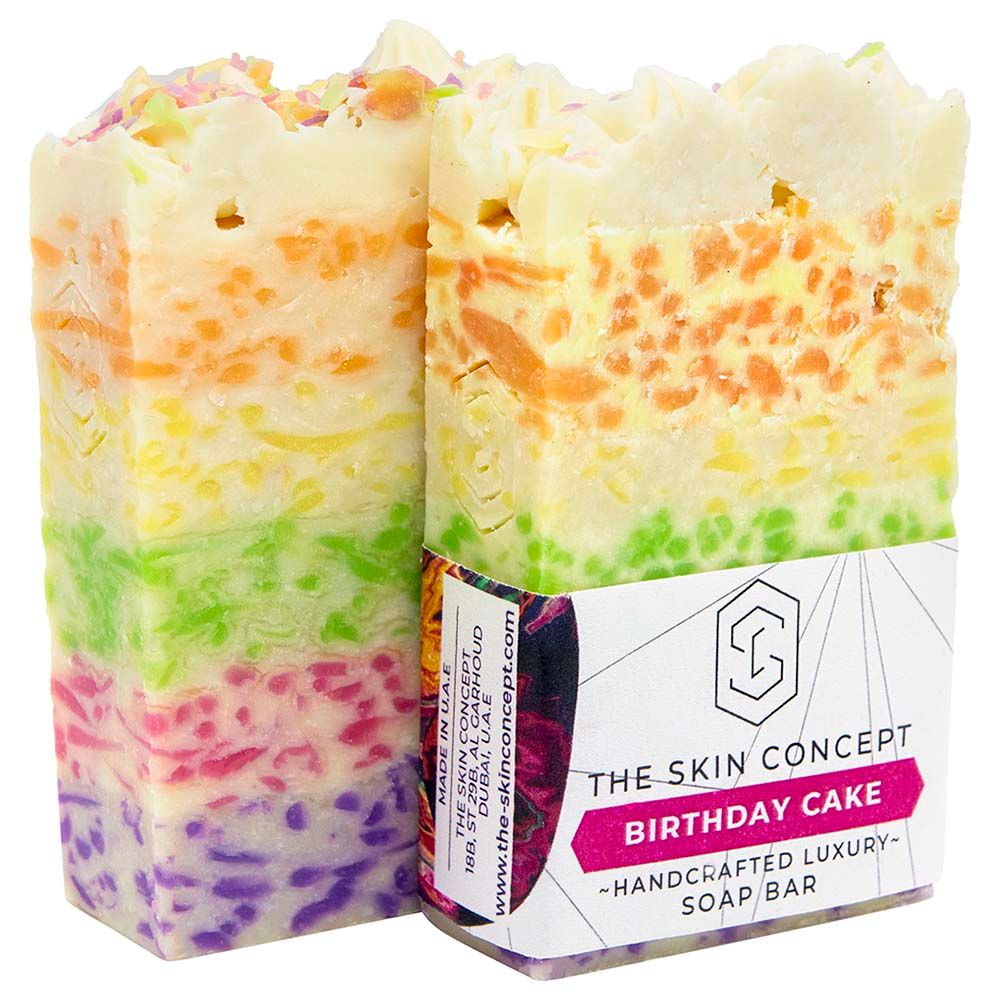 The Skin Concept - Handmade Designer Soap Bar - Birthday Cake