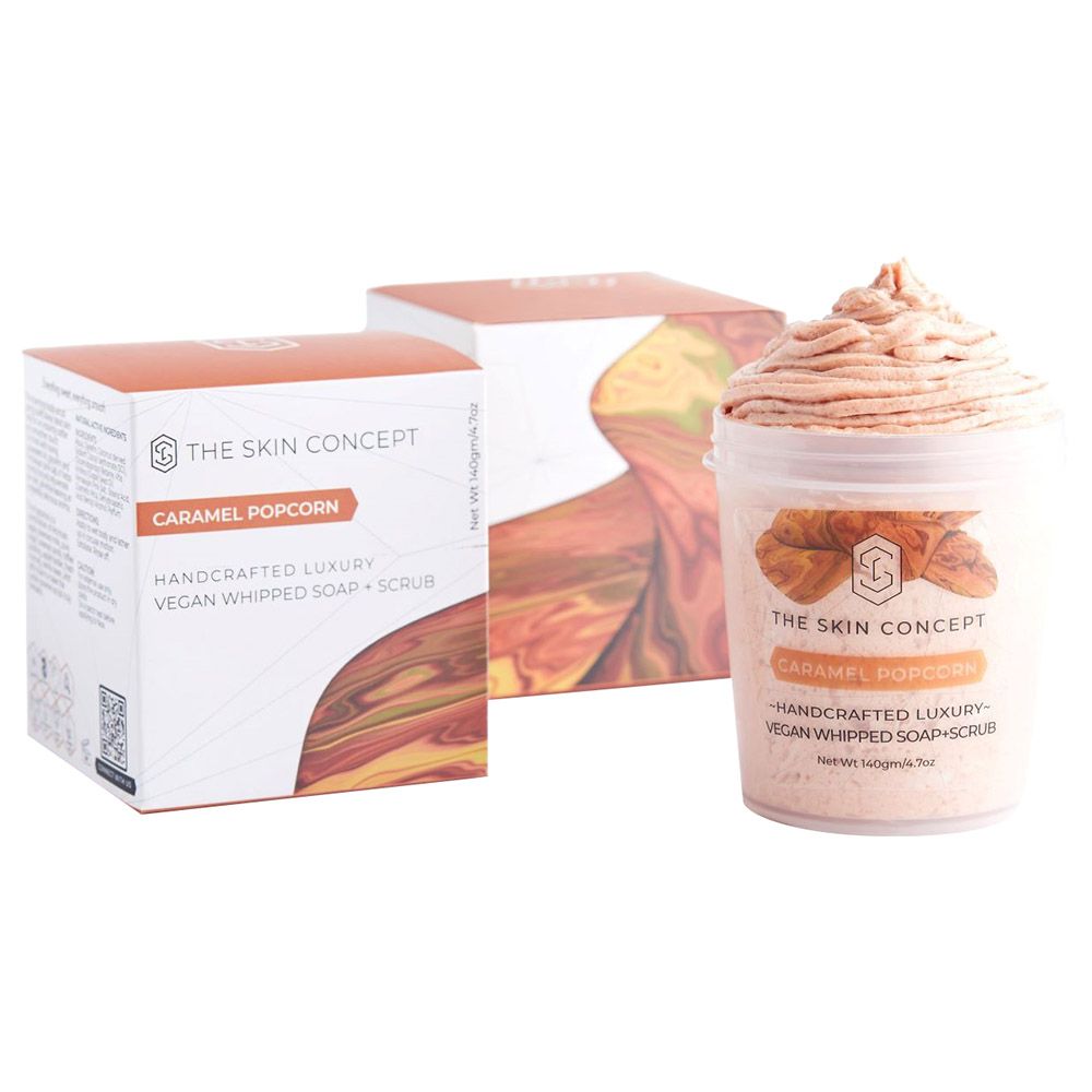 The Skin Concept - Handmade Whipped Soap & Scrub - Caramel Popcorn