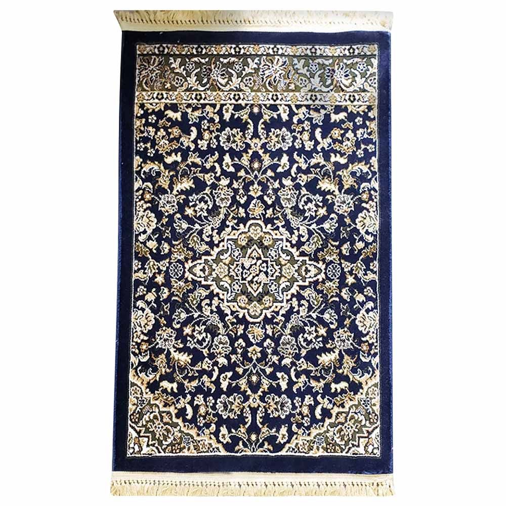 Deensquare - Premium Al Rawda Prayer Mat - Navy Blue