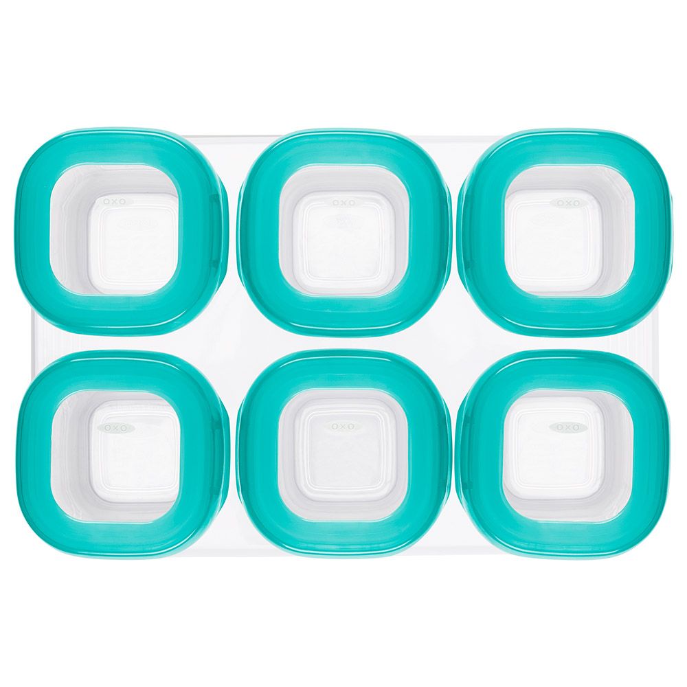 Oxo Tot - Baby Blocks Freezer Storage Containers - 2 Oz - Teal