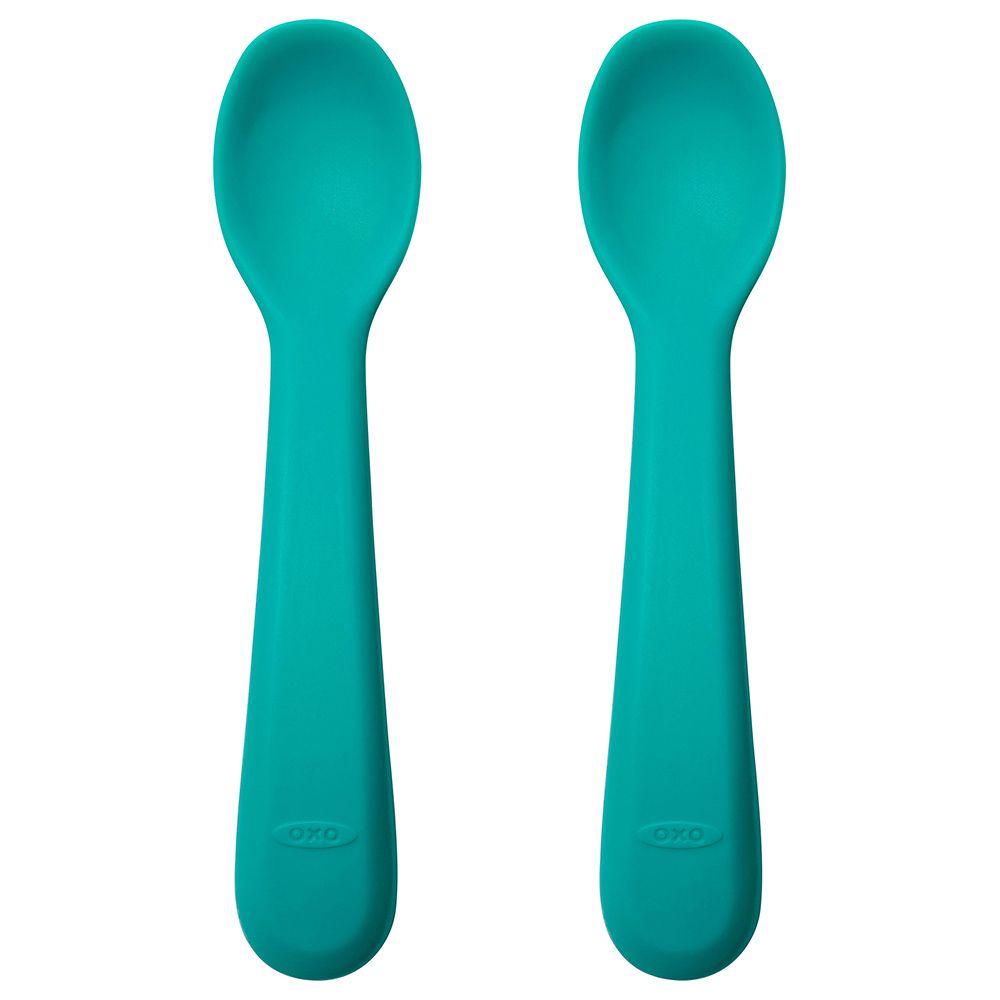 Oxo Tot - Silicone Spoon - Pack of 2 - Teal