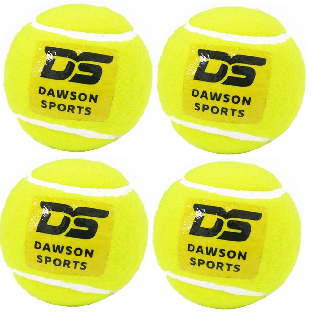 Dawson Sports - Hard Tennis Cricket Ball Pack Of 4 - Yellow