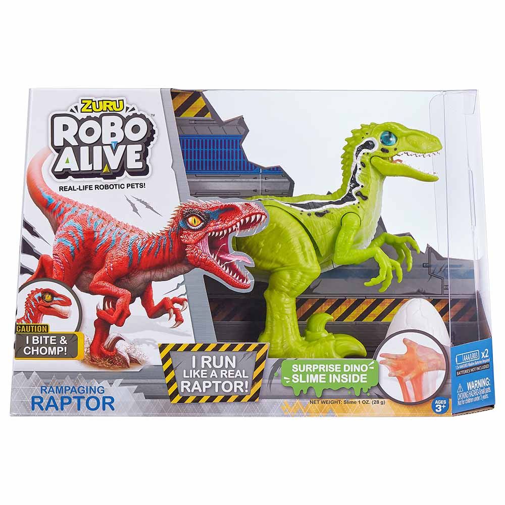 ROBO ALIVE - Robotic Series 1 Raptor 6pc - Green